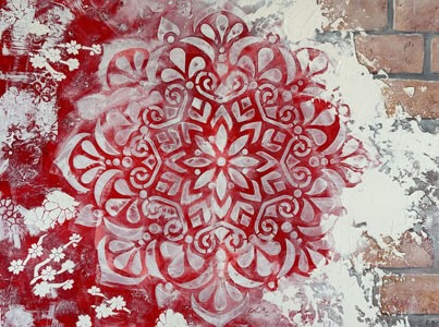 60 × 80 cm, Acryl, Strukturpaste, Bildnummer 26b