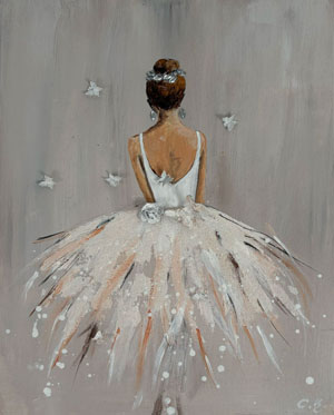 30 × 40 cm, Acryl, Strukturpaste, Glitzersteine, Deko-Schmetterlinge, Bildnummer 38