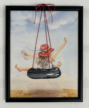 32 × 25 cm, Acryl, (inkl. Rahmen), Aquarell, Bildnummer 50