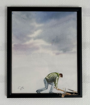 32 × 25 cm, (inkl. Rahmen), Aquarell, Bildnummer 51