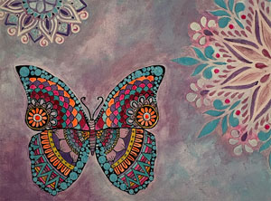 40 × 30 cm, Acryl, Strukturpaste, Bildnummer 66