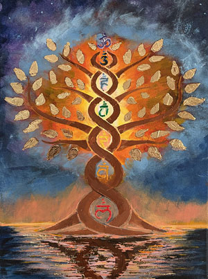 40 × 30 cm, Acryl, Strukturpaste, Blattgold (künstlich), Bildnummer 72