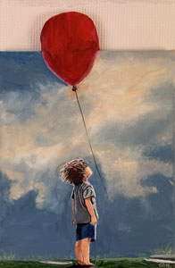24x30 cm (mit Ballon 24x35,5 cm), Acryl, Styropor, Bildnummer 92