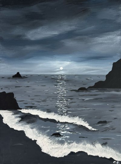 Bildnummer 37: Acryl, Strukturpaste, 50 ✕ 70 cm