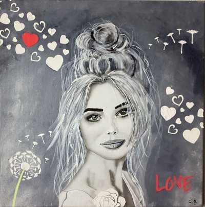 Bild Nr. 120: Airbrush, Acryl, Strukturpaste, 40x40cm