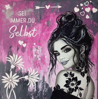 Bild Nr. 117: Airbrush, Acryl, Strukturpaste, 40x40 cm